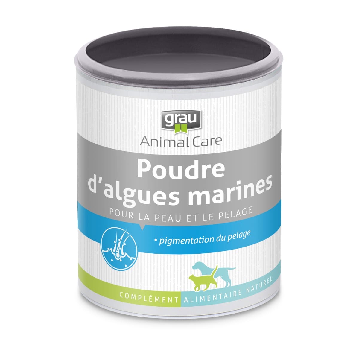 Poudre d'algues marines naturelles pour pigmentation chiens chats