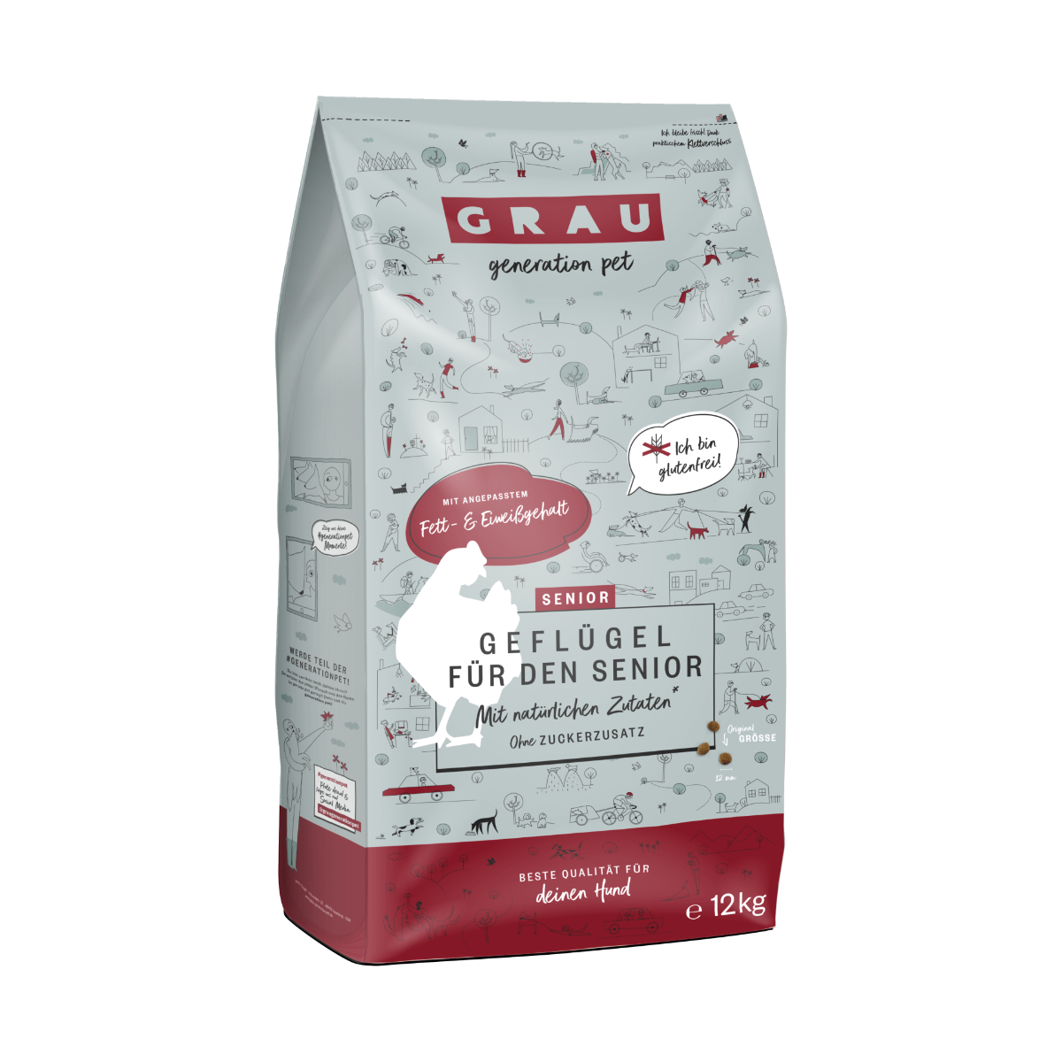 Croquettes pour chiens Volaille pour Seniors ou Adultes moins actifs sans gluten